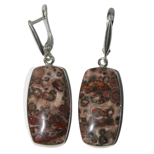 Natural Ocean Jasper Earrings for Women – Handmade Gemstone Jewelry for Healing & Spiritual Energy – Perfect for Meditation, Yoga & Boho Fashion