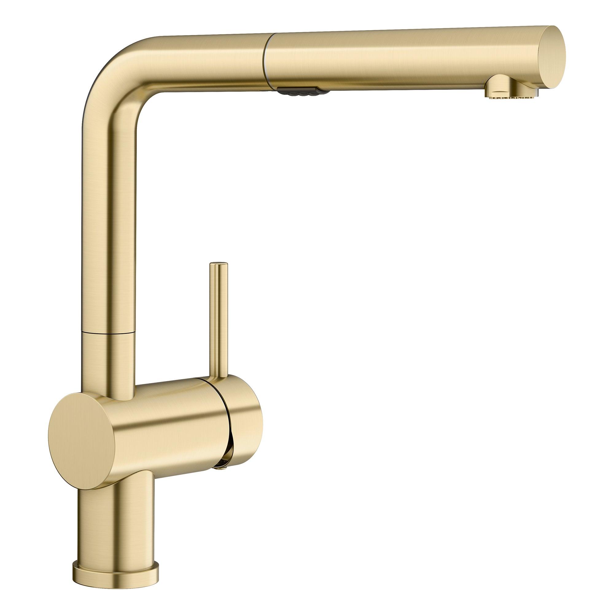 BLANCO Linus Pull-Out Kitchen Faucet with SILGRANIT Finish - Modern Stainless Steel Sink Faucet for Easy Cooking & Dishwashing