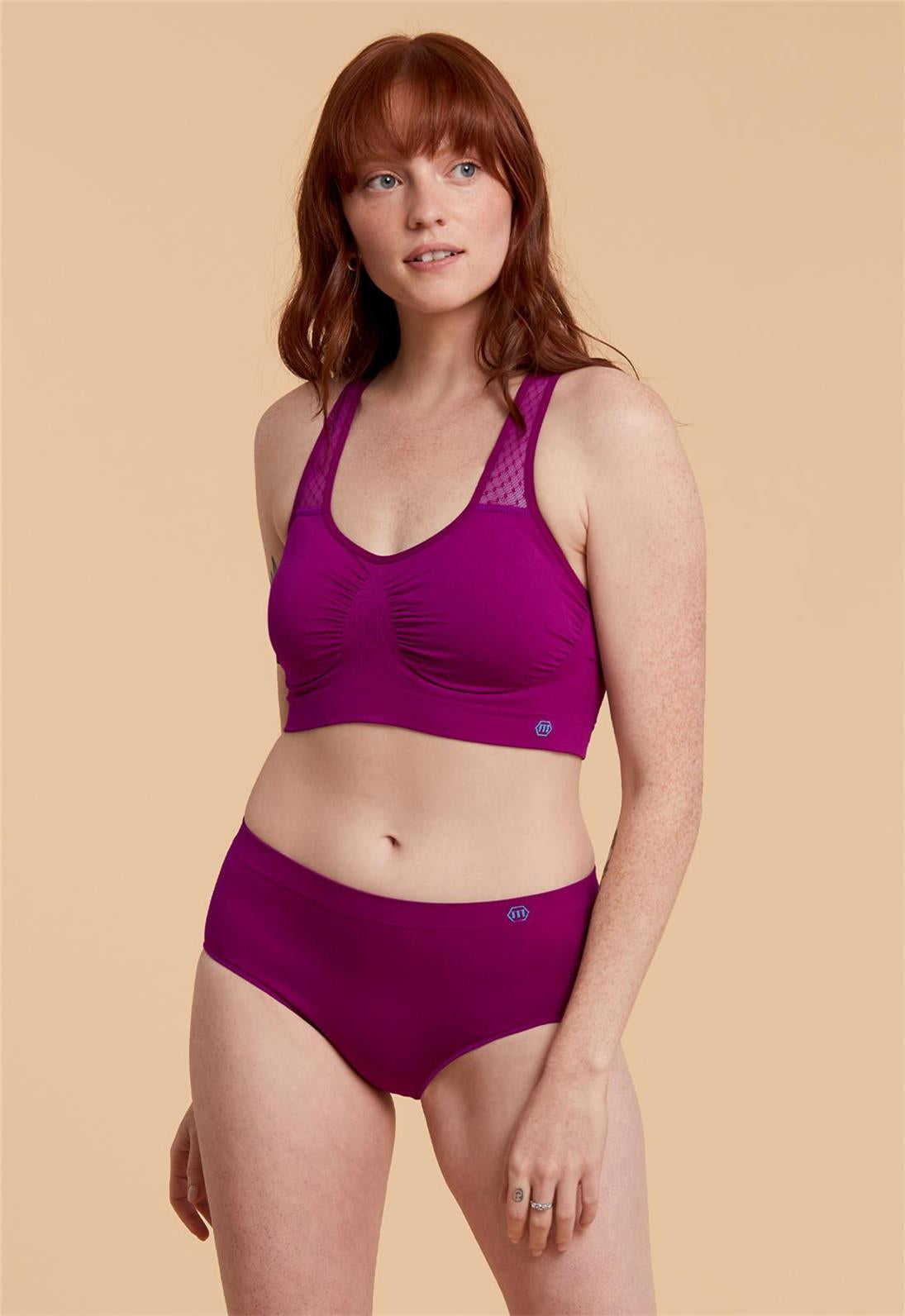 Lele Bralette Orchid - Wireless Comfort Bra for Women, Soft Lace Bralette, Seamless Underwear for Yoga, Sleep & Lounge Wear