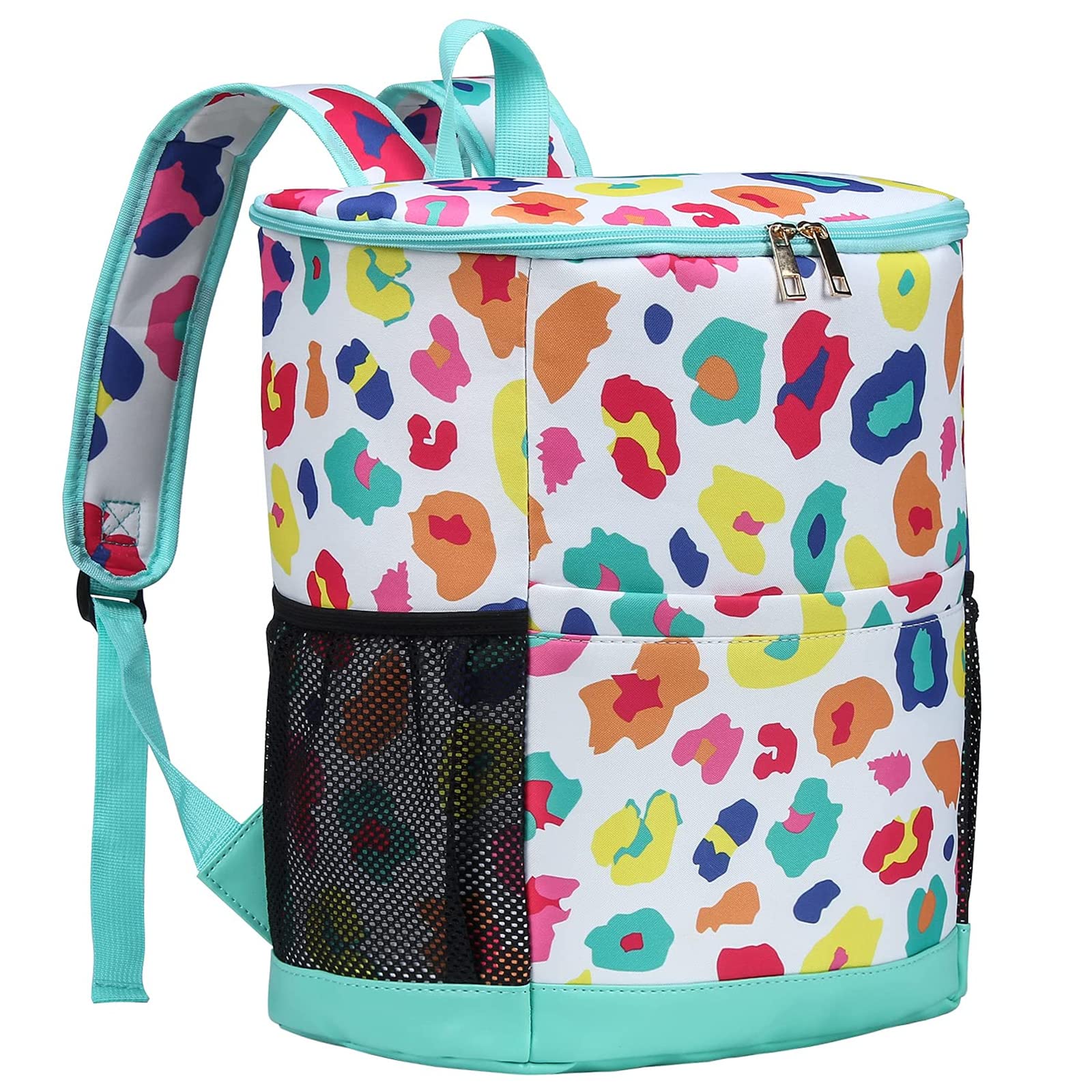 Leopard Print Insulated Cooler Bag - Large Reusable Lunch Box for Camping, Picnics, Beach & Travel | Portable Cooler for Outdoor Parties, BBQs & Tailgating | Keeps Food Fresh & Drinks Cold