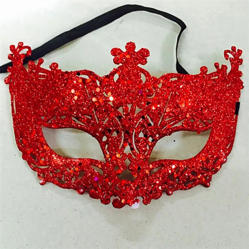 Sparkling Anime Cosplay Mask - Glitter Masquerade Face Cover for Halloween, Cosplay, and Themed Parties - Perfect for Costumes and Festive Events