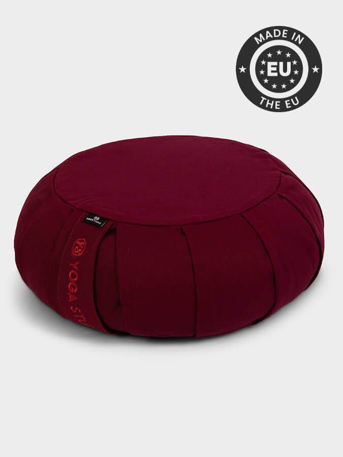 Organic Buckwheat Zafu Meditation Cushion - Round Yoga Pillow for Comfortable Seating, Posture Support & Zen Practice - Perfect for Home, Studio & Meditation Spaces
