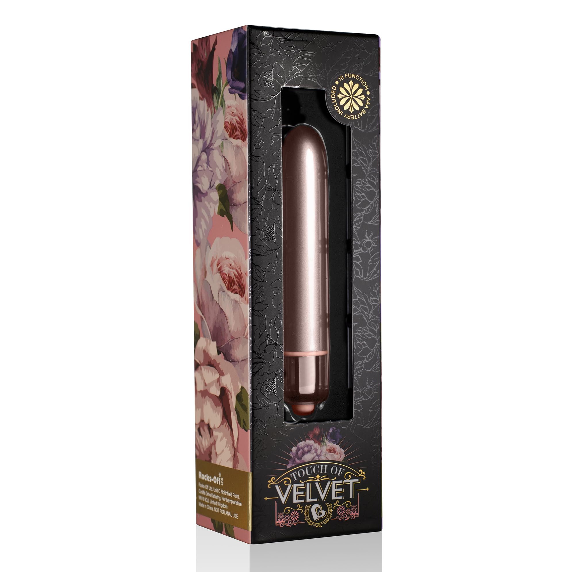 RO-90mm Bullet Vibe - Soft Velvet Touch Rose Blush Personal Massager for Relaxation & Intimate Moments - Perfect for Couples & Solo Use