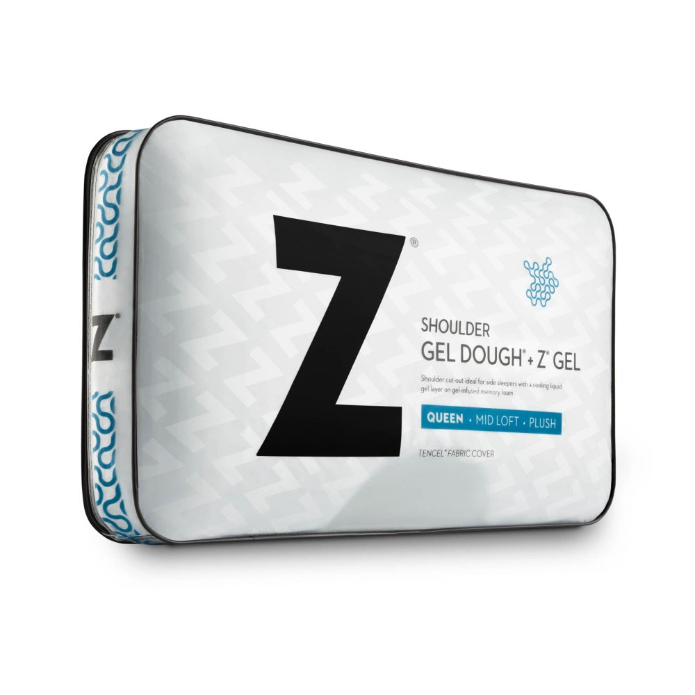 Malouf Shoulder Gel Dough + Z Gel Pillow for Neck Pain Relief - Orthopedic Memory Foam Pillow with Cooling Technology for Side, Back & Stomach Sleepers - Perfect for Home, Travel & Office Use