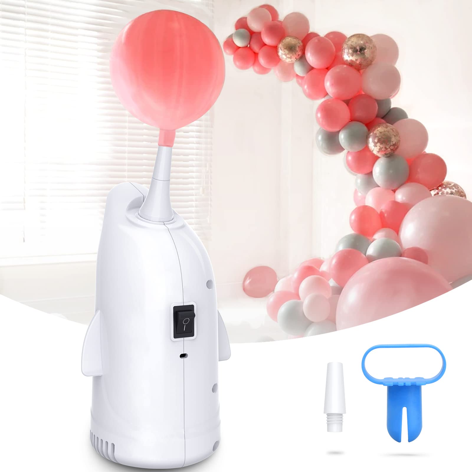 Portable Electric Balloon Pump - Cute Penguin Shaped Balloon Inflator with Nozzle & Knotter for Party Decorations | Fast Inflation for Balloon Arches, Backdrops & Party Setup | Perfect for Birthday, Wedding, Baby Shower & Holiday Celebrations | Indoor & Outdoor Use
