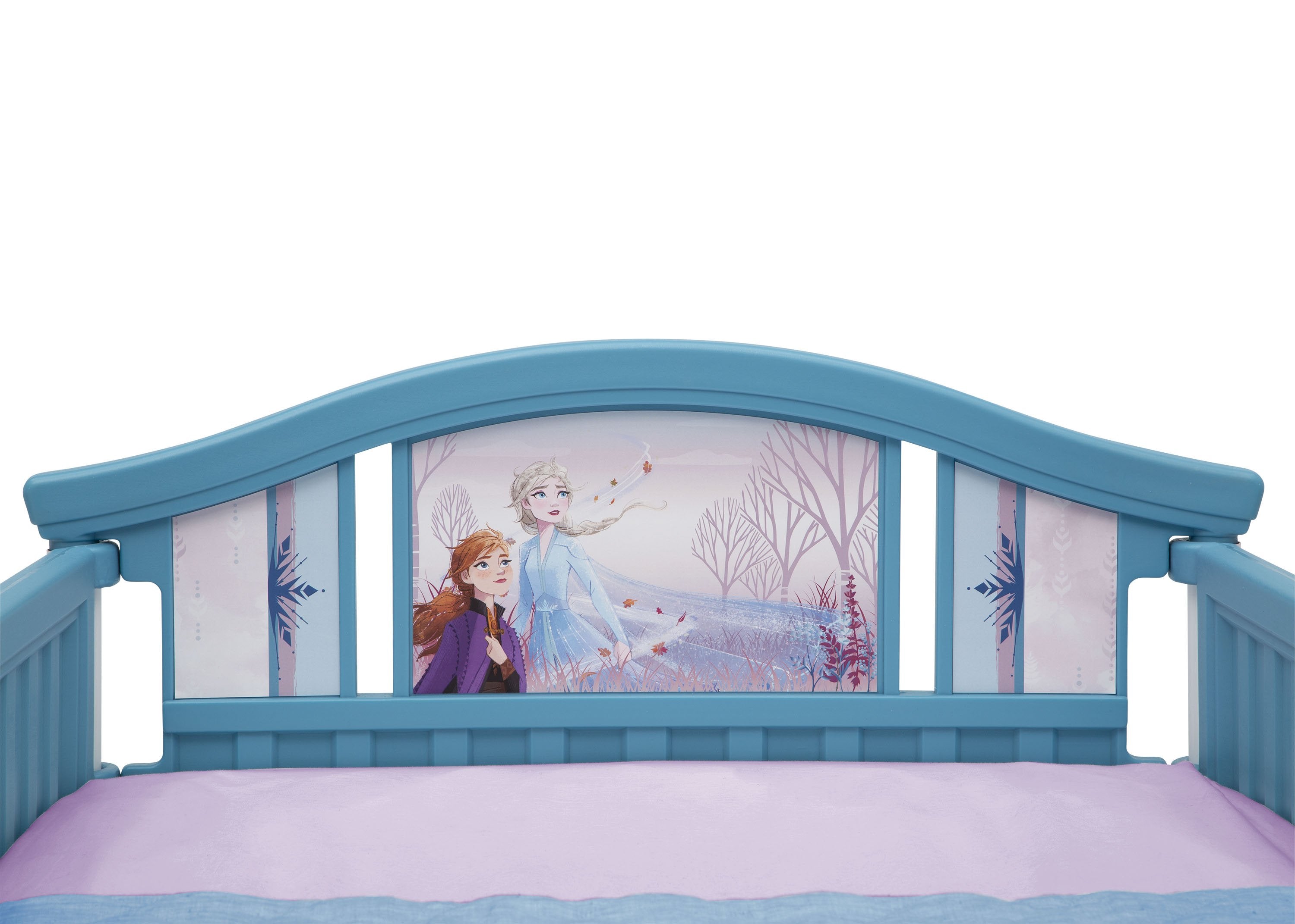 Frozen 2 Disney Princess Plastic Toddler Bed for Girls - Kids Small Bed for Nursery, Bedroom, or Playroom - Perfect for Disney Fans & Sleepovers