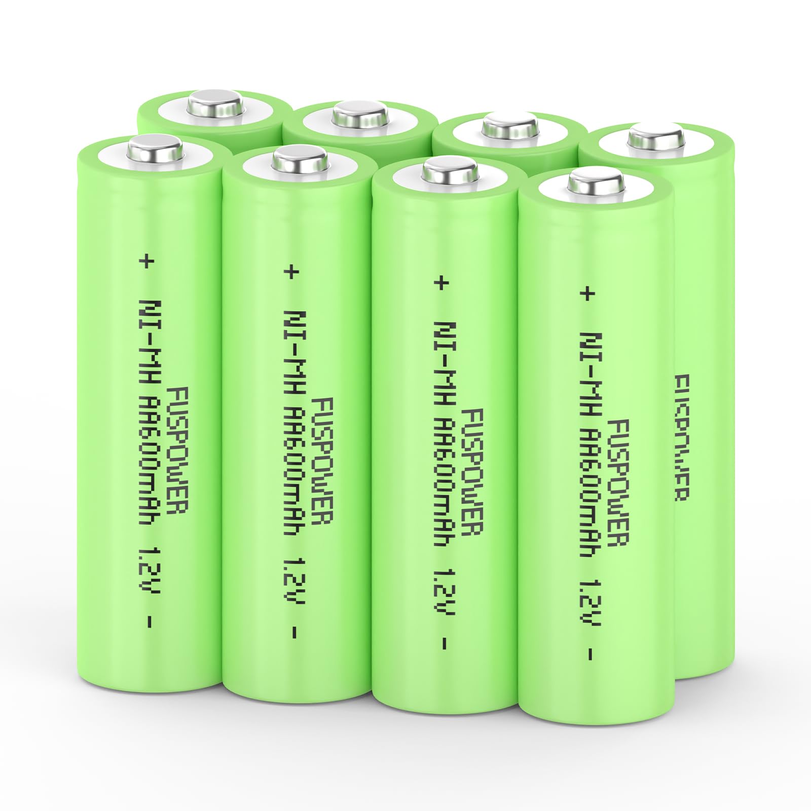 Best Rechargeable AA NiMH Batteries 8-Pack - 600mAh 1.2V Double A Solar Light Batteries for Outdoor Pathway Lights, Garden Landscaping & Home Devices - Long Lasting Power for Solar Lights, Flashlights, Toys & Electronics