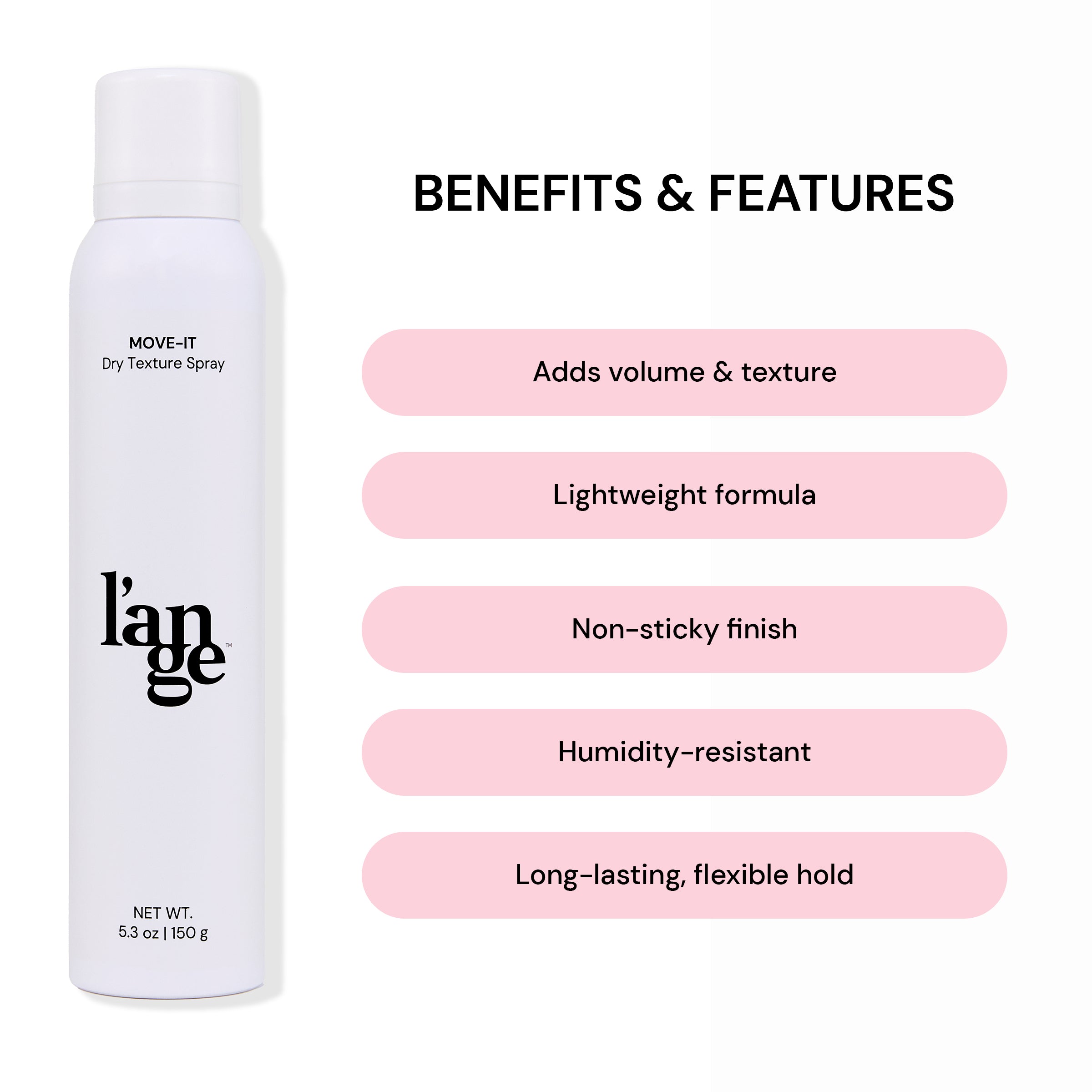 Move It Dry Texture Spray for Voluminous Hair - Texturizing Spray for Beach Waves & Fine Hair - Lightweight Hair Styling Spray for Volume & Hold - Perfect for Everyday Use, Travel & Salon Styling