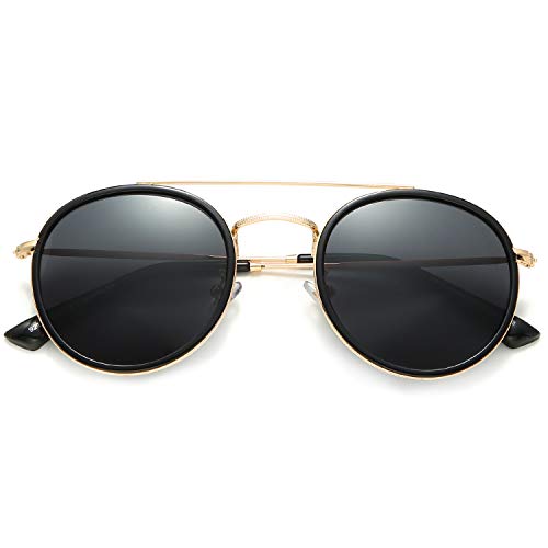 Gold Frame/Grey Lens(black Temple)