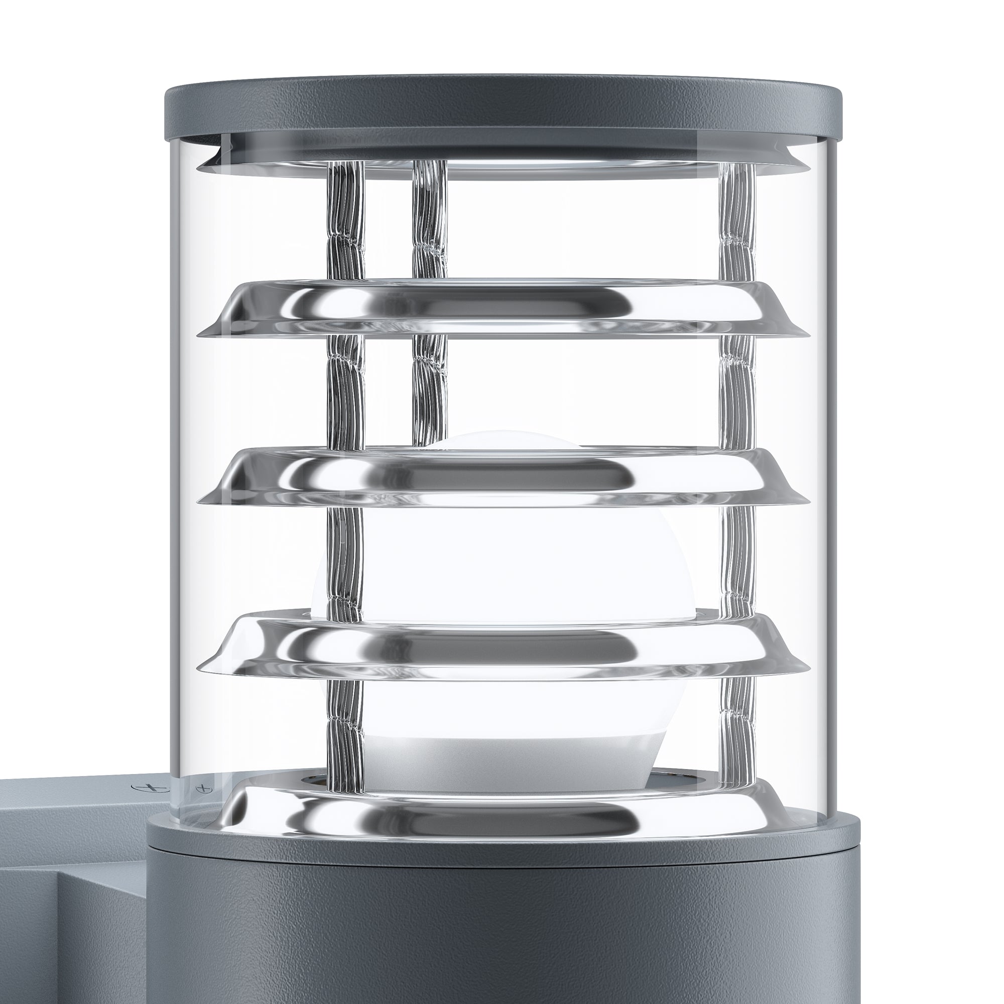 Bronx Up Down Wall Light - Modern Grey & Black Sconce for Bedroom, Living Room, and Hallway Lighting