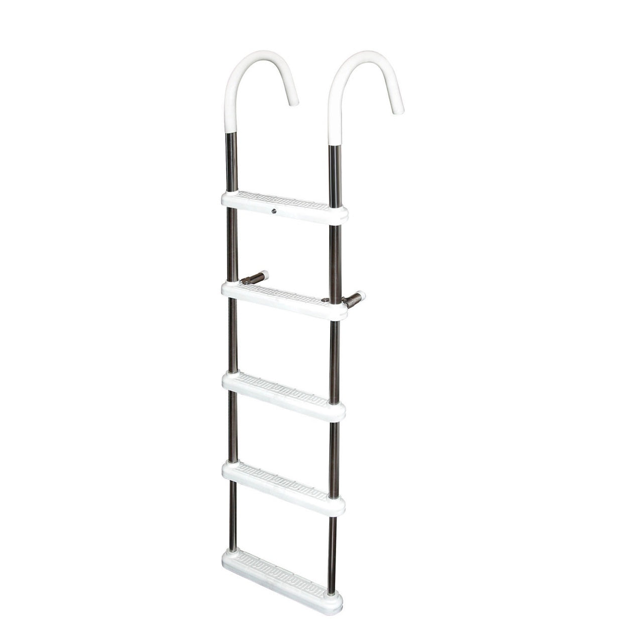 JIF Marine DMT5 Stainless Steel Gunwale Hook Ladder - Heavy Duty Boat Boarding Ladder for Easy Water Access | Perfect for Fishing, Swimming & Water Sports