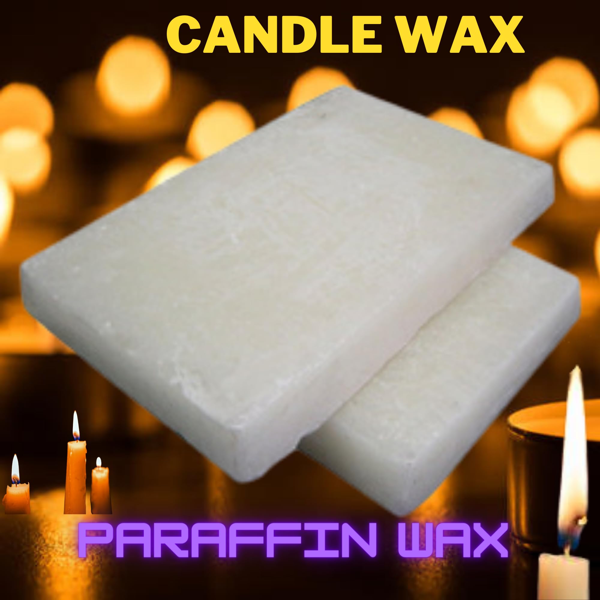 SOPAZON Pure Paraffin Wax for Candles & Cosmetics - 400G White - Ideal for DIY Candle Making, Skin Care, and Massage Therapy
