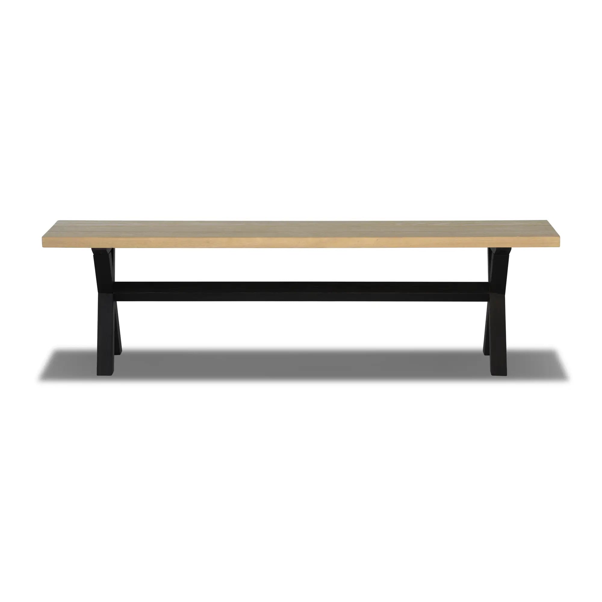 Solid Wood Bench - Cascais Style Handcrafted Wooden Bench for Patio, Garden, or Entryway - Durable & Weather-Resistant Outdoor Seating