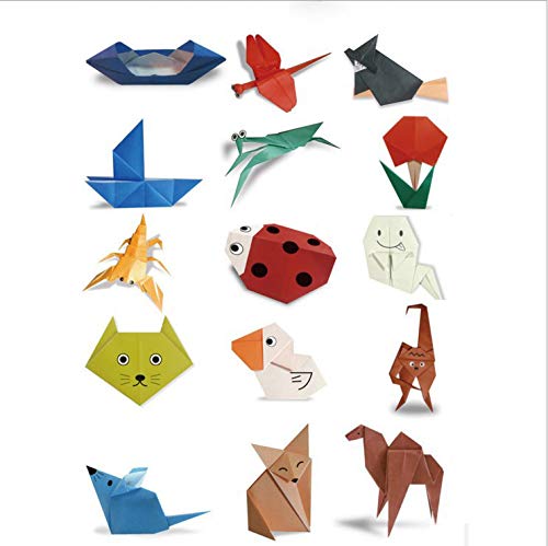 Premium Origami Paper 500 Sheets - 10 Vibrant Double-Sided Colors for DIY Arts & Crafts Projects - Perfect for Kids, Classroom Activities, Gift Wrapping & Japanese Paper Folding Art