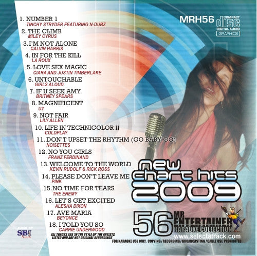 MRH056 Chart Hits Volume 56 April 2009 - Top Pop Music Compilation CD - Perfect for Parties, Road Trips & Music Collectors