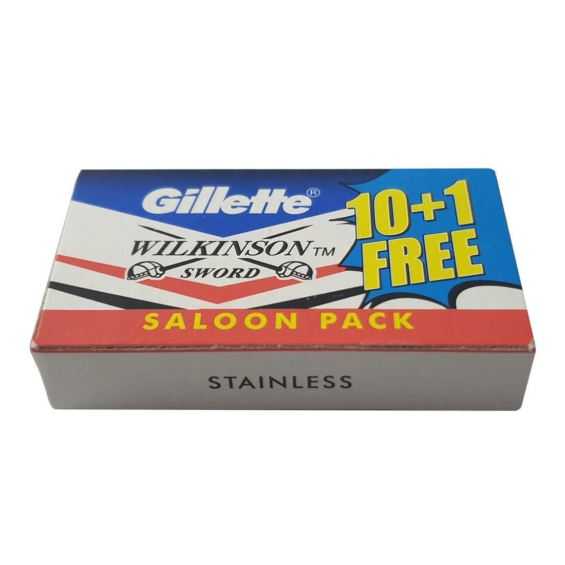 Gillette Wilkinson Sword Double Edge Razor Blades - 11 Pack | Premium Stainless Steel Shaving Blades for Men | Smooth & Precise Shave for Face, Head & Body