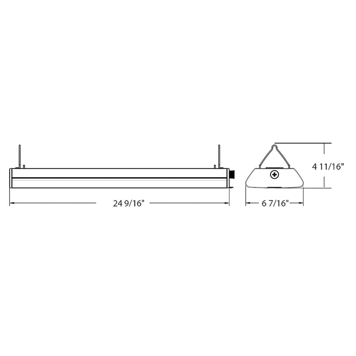 2ft LED Wrap Light 3000 Lumens - 3500K/4000K/5000K Color Temperature - Surface or Suspended Mount - 120-277V - Perfect for Offices, Warehouses, and Retail Stores