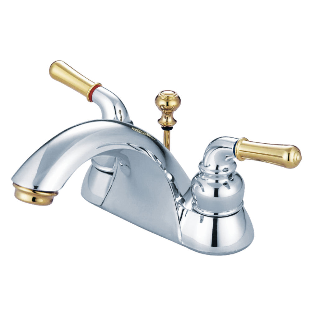 Kingston Brass KB2622B Naples 4-Inch Centerset Bathroom Faucet - Chrome Finish, Single Handle, Ideal for Small Bathroom Sinks & Vanities