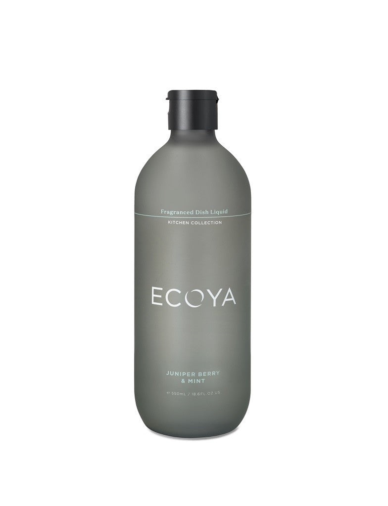 Ecoya Dish Liquid 550ml - Juniper Berry & Mint Scented Kitchen Soap | Gentle Hand Wash for Dishes & Cookware | Perfect for Daily Cleaning, Dishwashing & Kitchen Hygiene