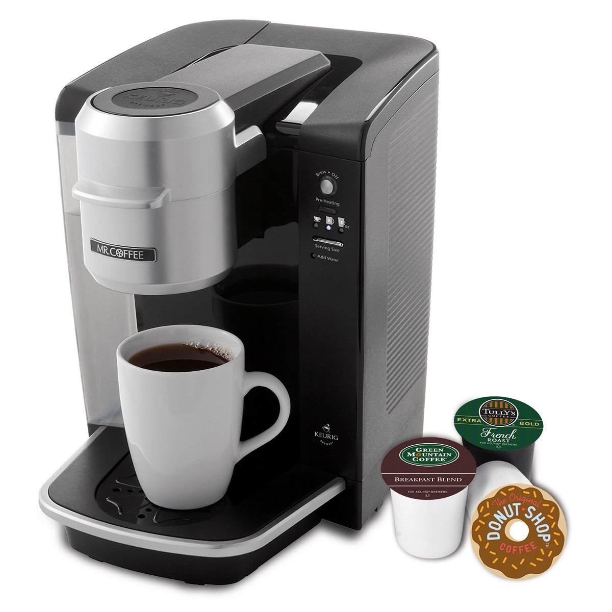 Mr. Coffee Single Serve 40 oz. Coffee Maker - Compact Black Drip Brewer for Home, Office & Dorm Use | Fast Brewing with Auto Shut-Off | Perfect for Morning Coffee & Small Spaces
