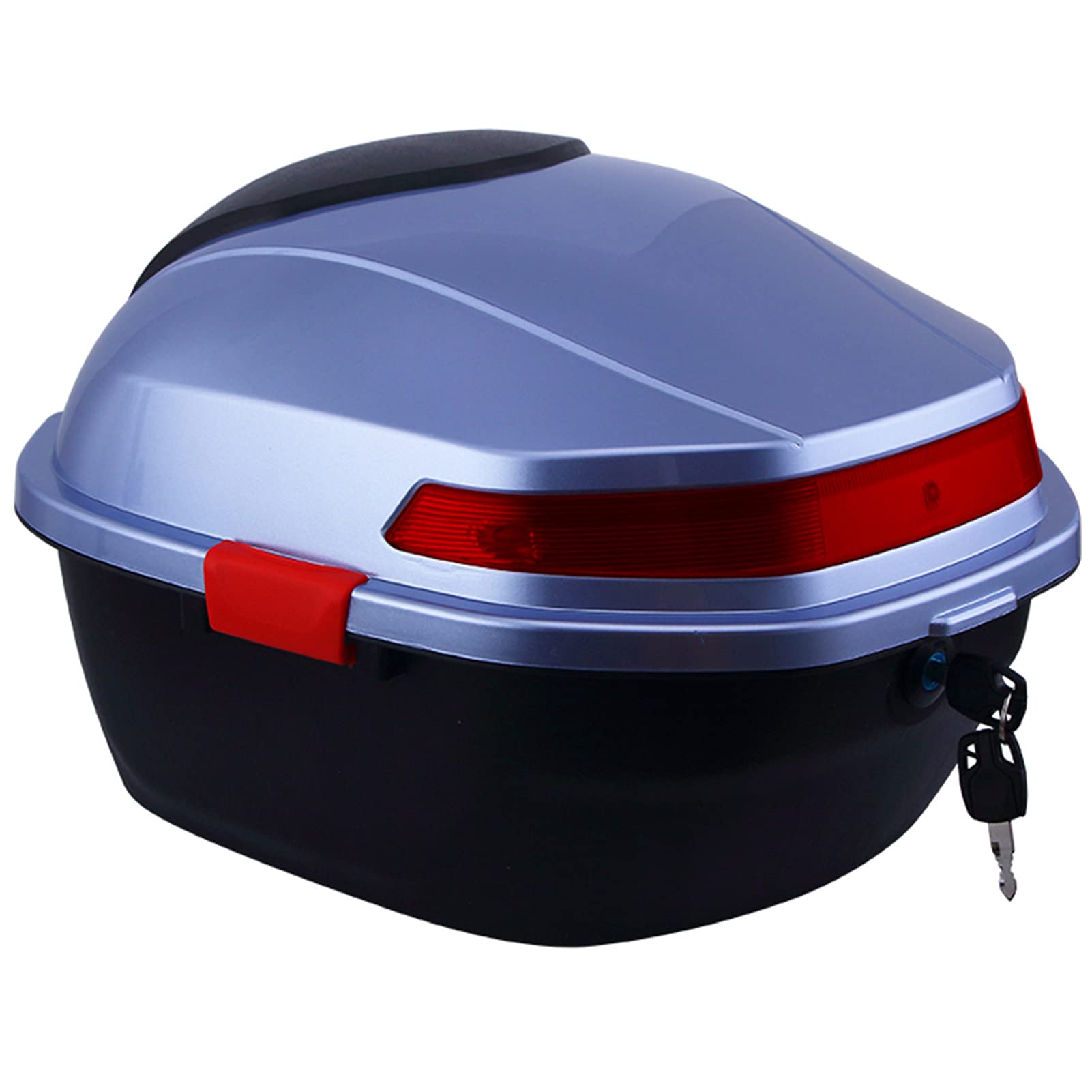 JKGHK Universal Motorcycle Top Box - Waterproof Helmet Storage Trunk with Lock & Mounting Kit for Scooter, Moped, Bike | Commuting & Travel Luggage Solution