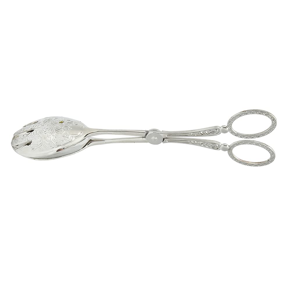 Premium Zinc Alloy Food Clip - Non-Slip Multi-Purpose Kitchen Tongs for Cooking, Baking, BBQ & Serving Bread (Silver) - Ideal for Home Chefs & Outdoor Picnics