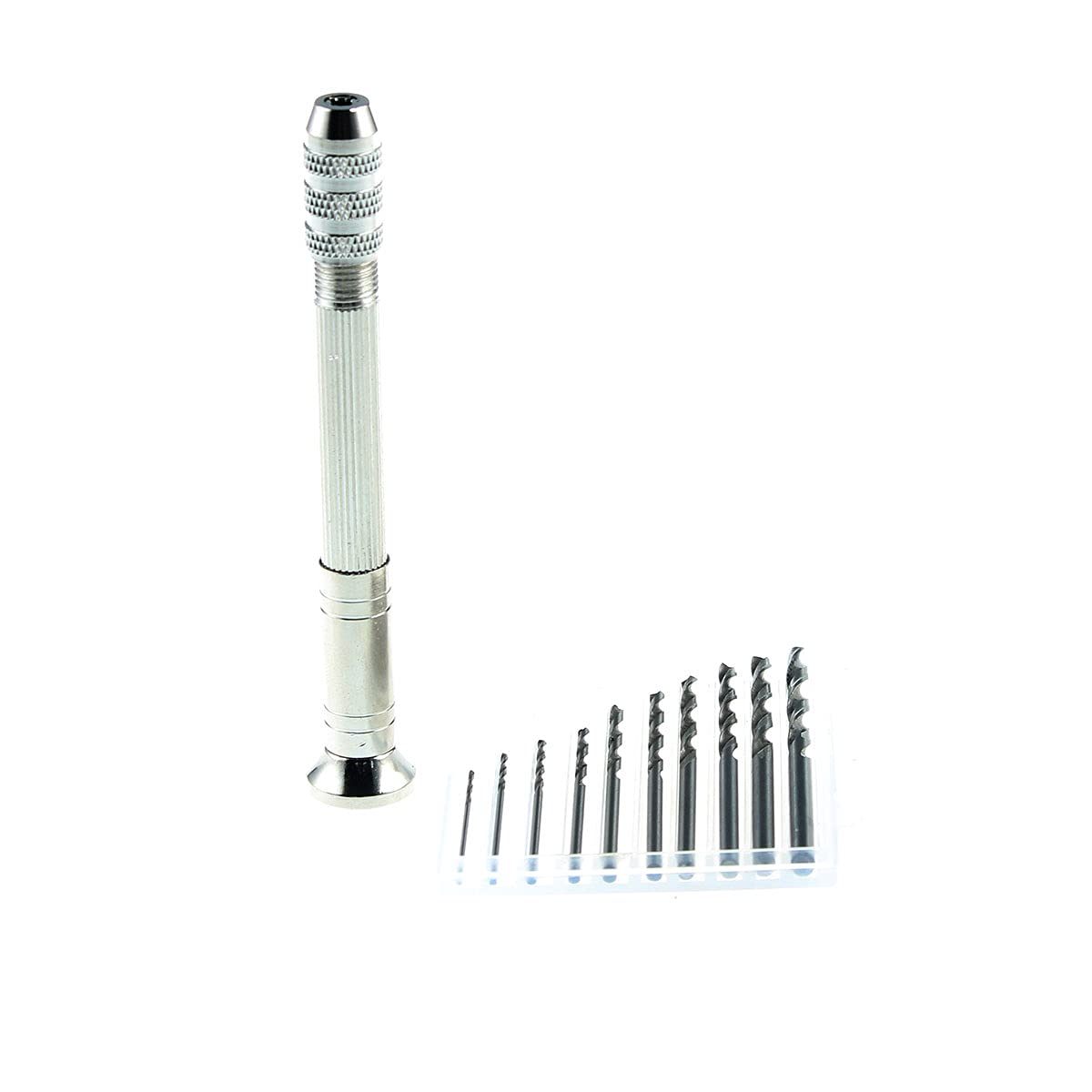 10Pcs HSS Twist Drill Bit Set 0.8-3.0mm for Wood Drilling with Keyless Hand Drill - Perfect for DIY & Craft Projects