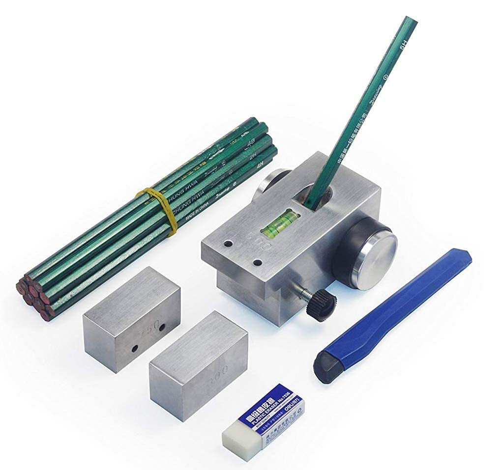 Premium Pencil Hardness Tester Kit - Paint & Coating Film Scratch Resistance Tester with 1000g, 750g, 500g Load Weights | Portable Hardness Gauge for Automotive, Wood, Metal & Plastic Surface Testing