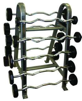 TROY Urethane Olympic Curl Barbell Set with Rack - COMMPAC TZBU110 for Home Gym & Strength Training