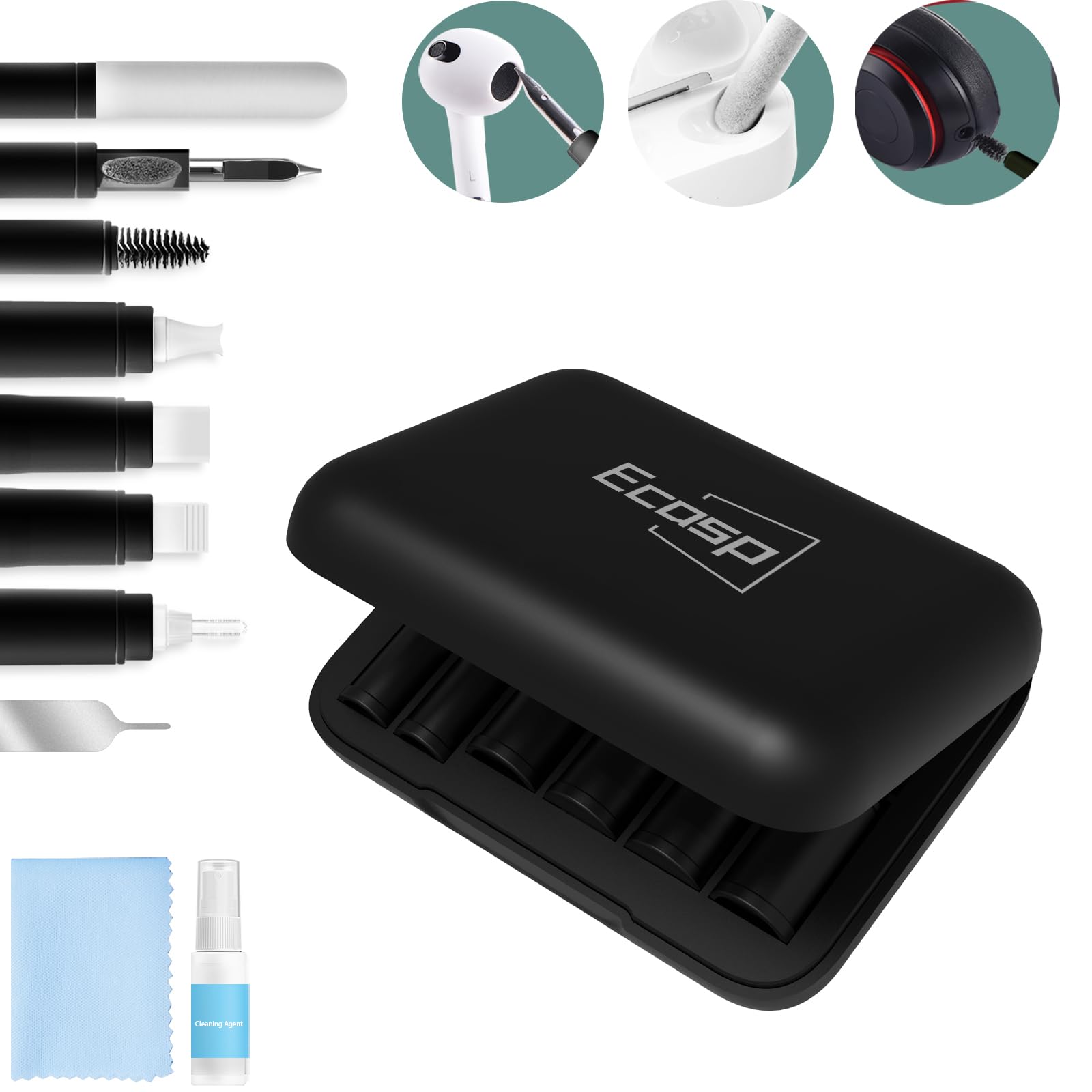 Premium AirPod & iPhone Cleaning Kit - Multi-Tool Phone Repair Set for Charging Port, Lightning Cables & Connectors | Perfect for Home, Office & Travel Device Maintenance