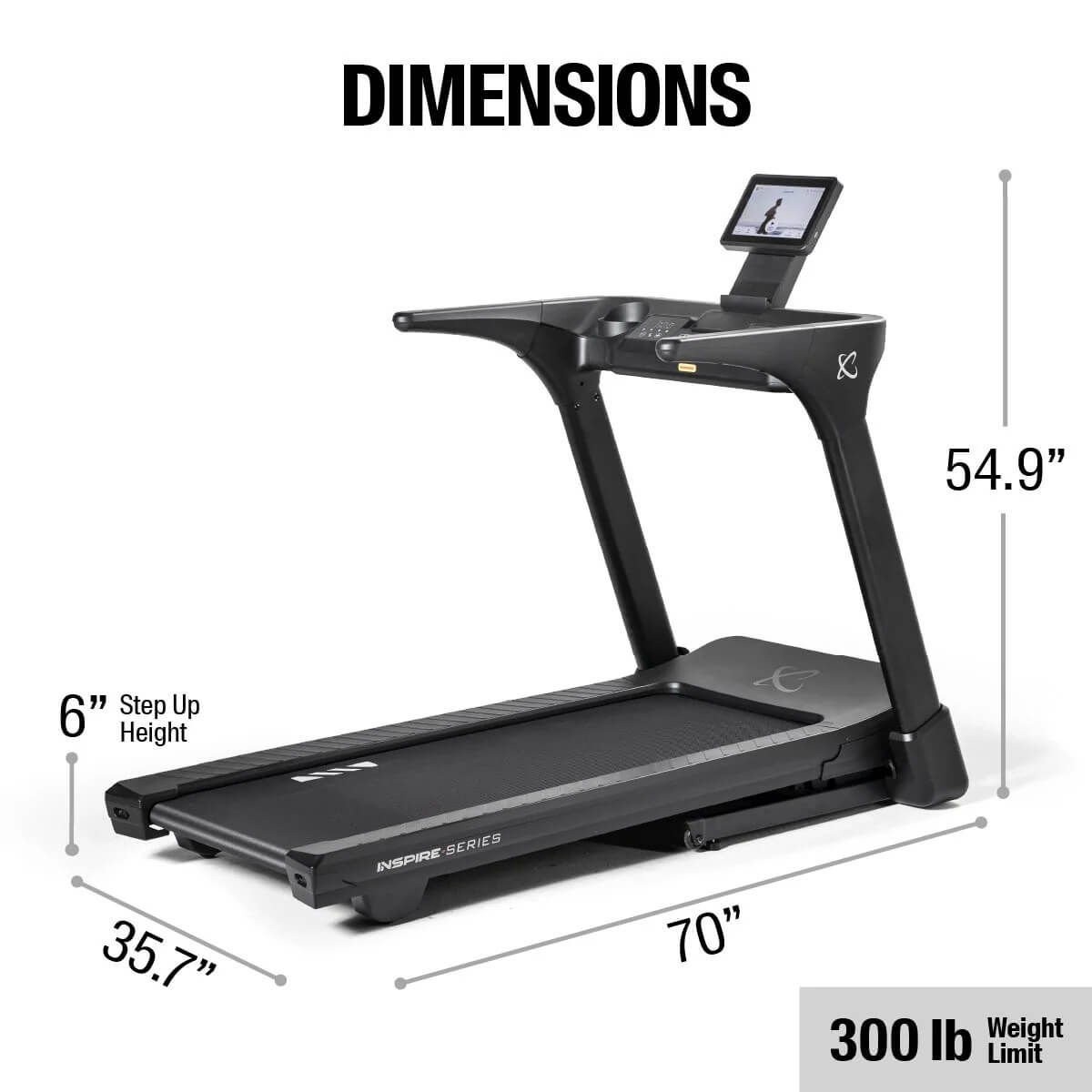 Inspire Series T4S Treadmill - Premium Home Fitness Equipment for Running & Walking | Perfect for Home Gym, Cardio Workouts & Weight Loss
