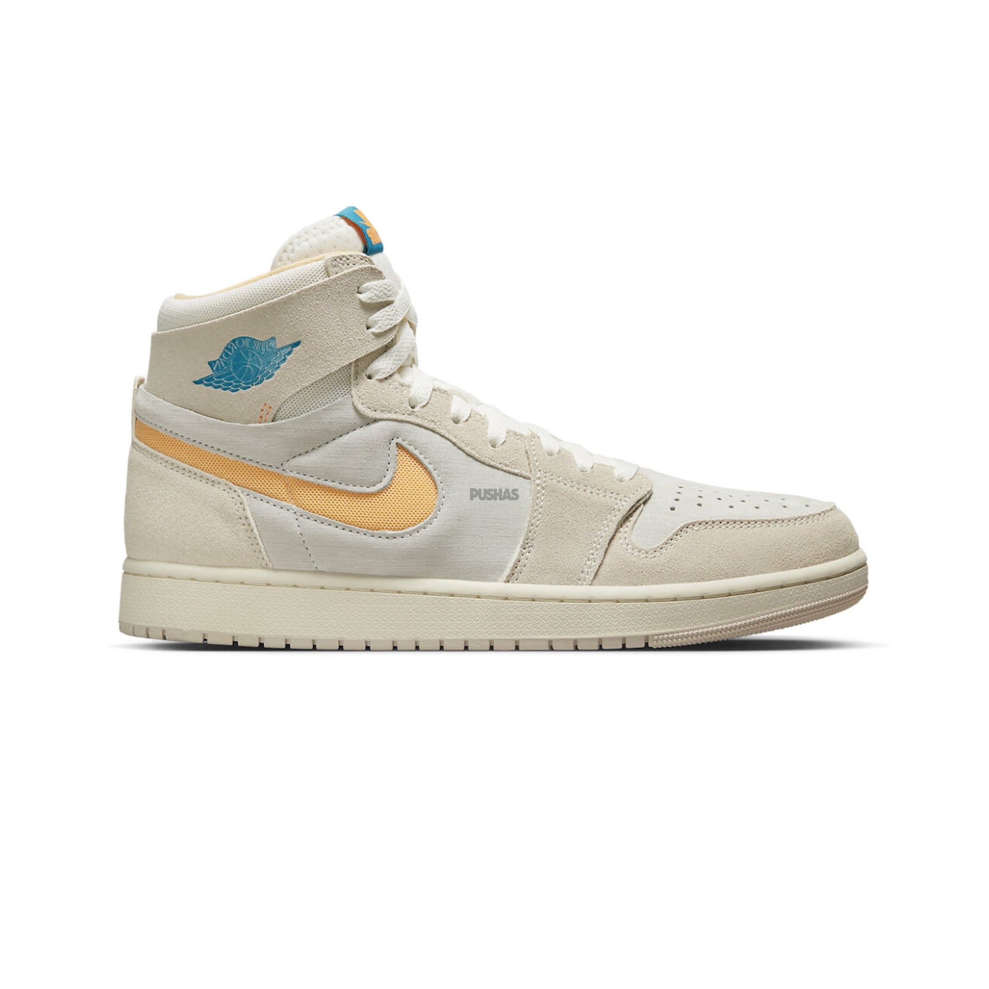 Air Jordan 1 Zoom CMFT 2 'Orewood Brown Bright Citrus Sail' Sneakers (2023) - Men's Basketball Shoes for Casual Wear & Street Style Fashion
