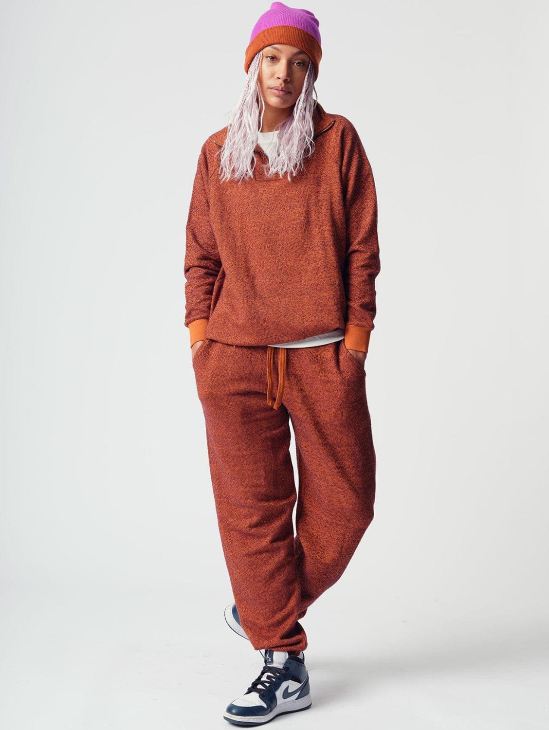 Evie Women's Organic Cotton Jogger Pants - Soft Comfortable Lounge Pants for Yoga, Running & Casual Wear (Tobacco)