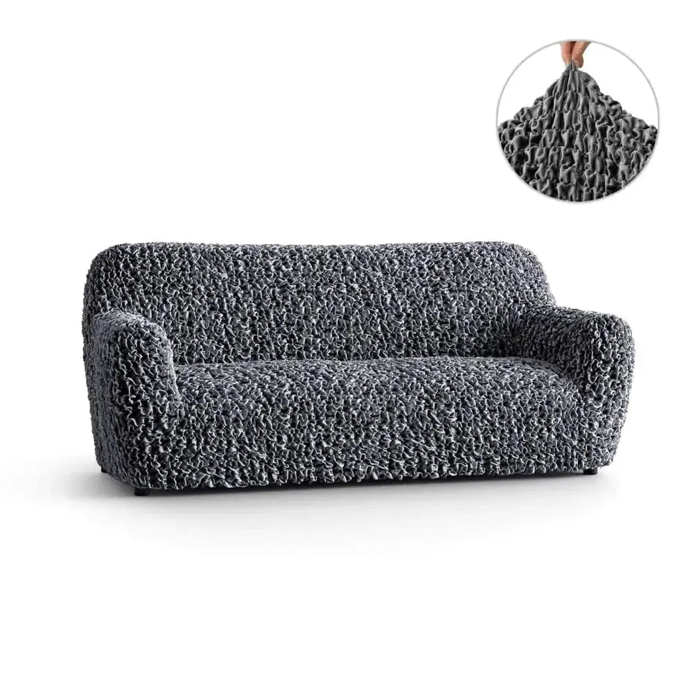 Fuco Velvet 3 Seater Sofa Slipcover - Soft Stretch Couch Cover for Living Room, Home Decor & Furniture Protection