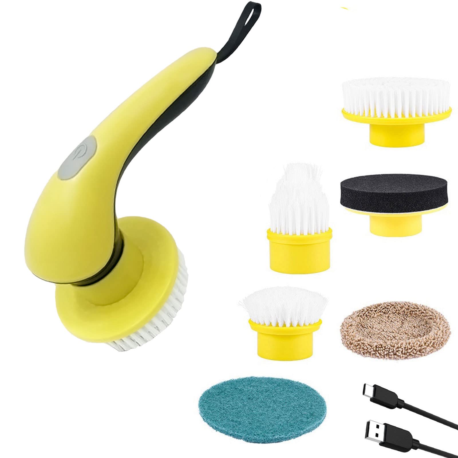 Scrub 360 Cordless Electric Cleaning Brush - 10 Adjustable Brush Heads with Handle for Kitchen & Bathroom Cleaning | Multi-Surface Deep Cleaning Tool for Tiles, Grout, Sinks & Showers