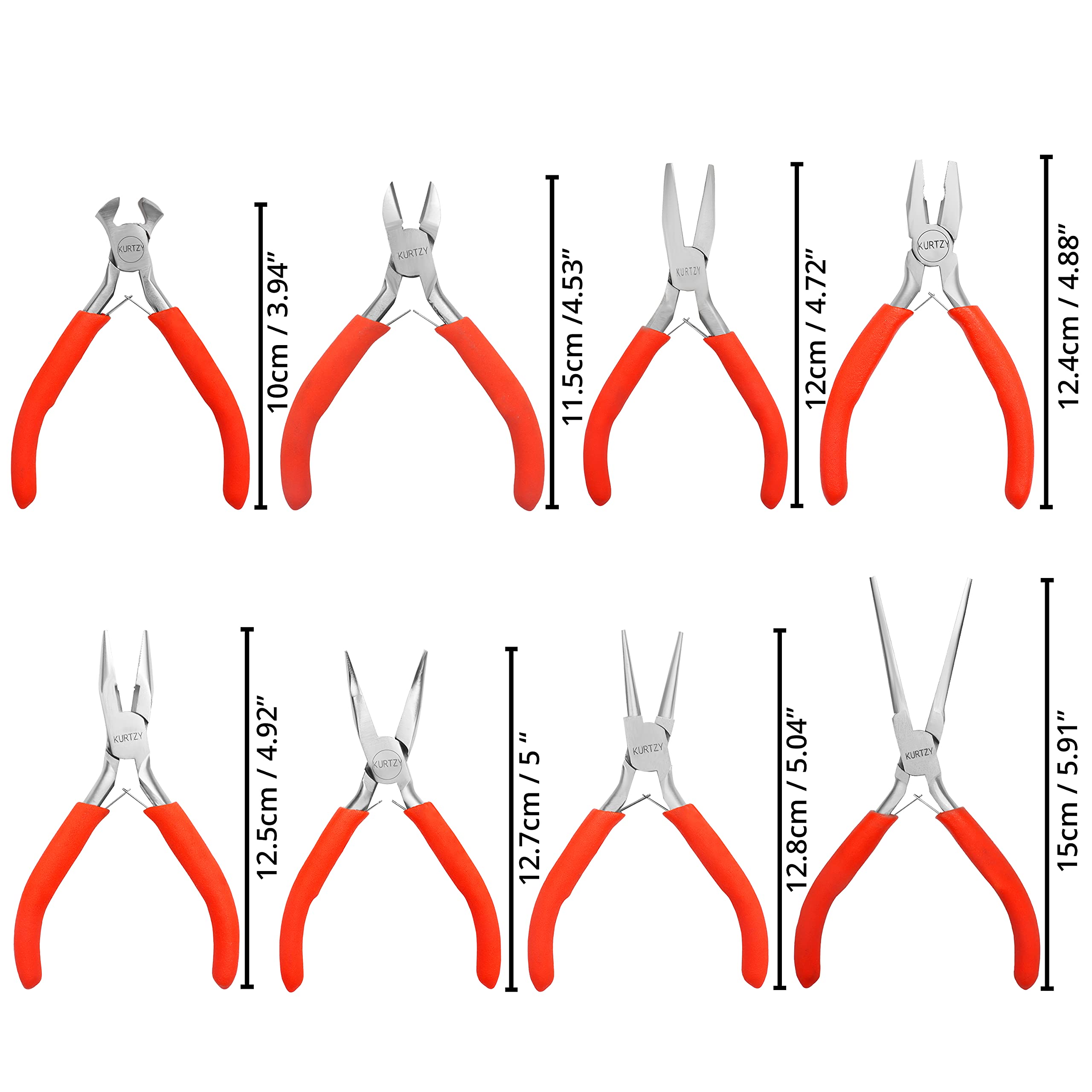 8-Piece Mini Jewelry Pliers Set with Soft Grip Handles - Precision Wire Cutters, Needle Nose, Round & Bent Nose Pliers for DIY Crafts, Beading, Electronics Repair & Jewelry Making - Perfect for Home, Studio & Professional Use