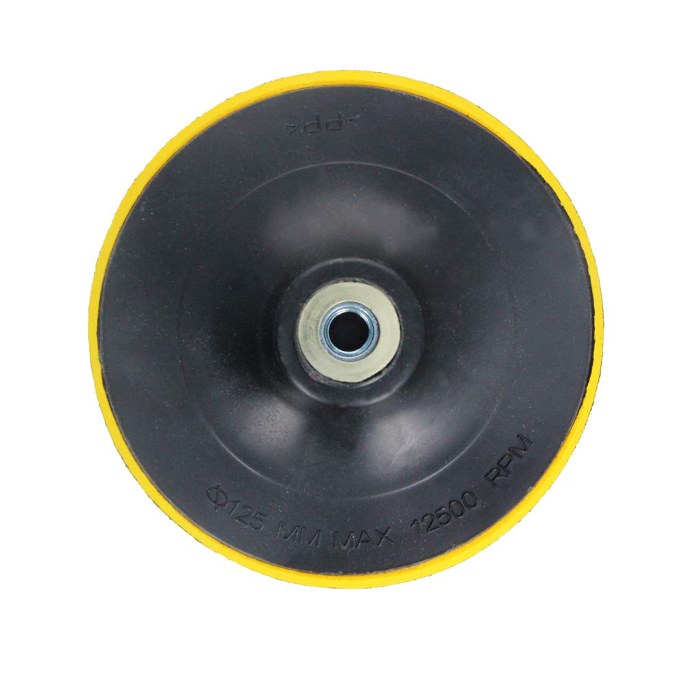 5Pcs 5-Inch Hook and Loop Sanding Disc Backing Pads with M10 Thread - Compatible with Random Orbit Sander, Polisher & Rotary Machines - Durable Backer Plate for Woodworking, Metal & Auto Polishing - Perfect for DIY Projects & Professional Use (Aicosineg)