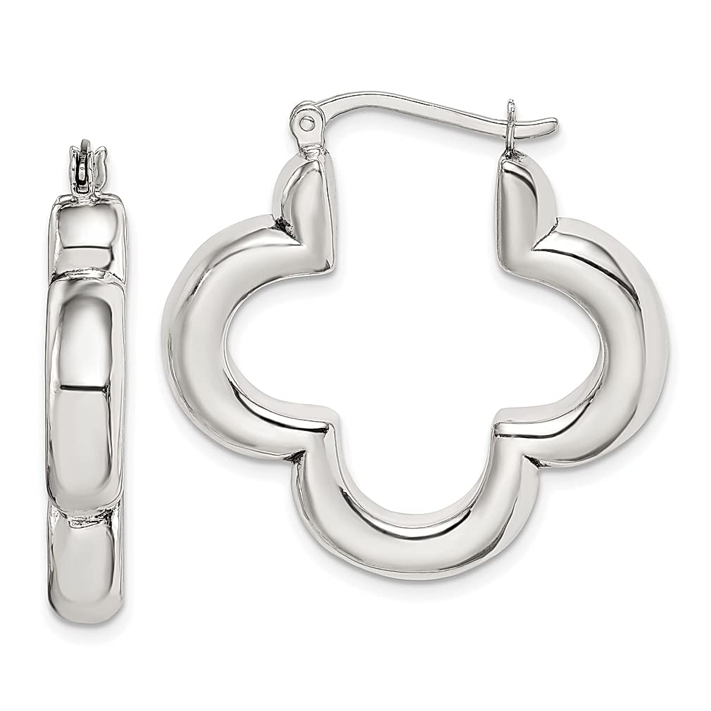 925 Sterling Silver Clover Hoop Earrings for Women - Lucky Charm Jewelry Gift Set for Her | Perfect for Birthday, Anniversary & Everyday Wear