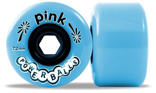 Abec 11 Pink Powerball 72mm 81A Skateboard Wheels - 4 Pack Blue - Perfect for Street Skating & Longboard Cruising