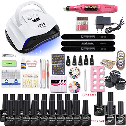 20-in-1 Professional Nail Art Kit with 20000RPM Electric Nail Drill, UV/LED Nail Lamp & 20 Colors Acrylic Polish Set - Complete Salon Quality Manicure & Pedicure Tools for Home & Professional Use (Perfect for Nail Salons, DIY Nail Art, Gel Extensions & At-Home Manicures)