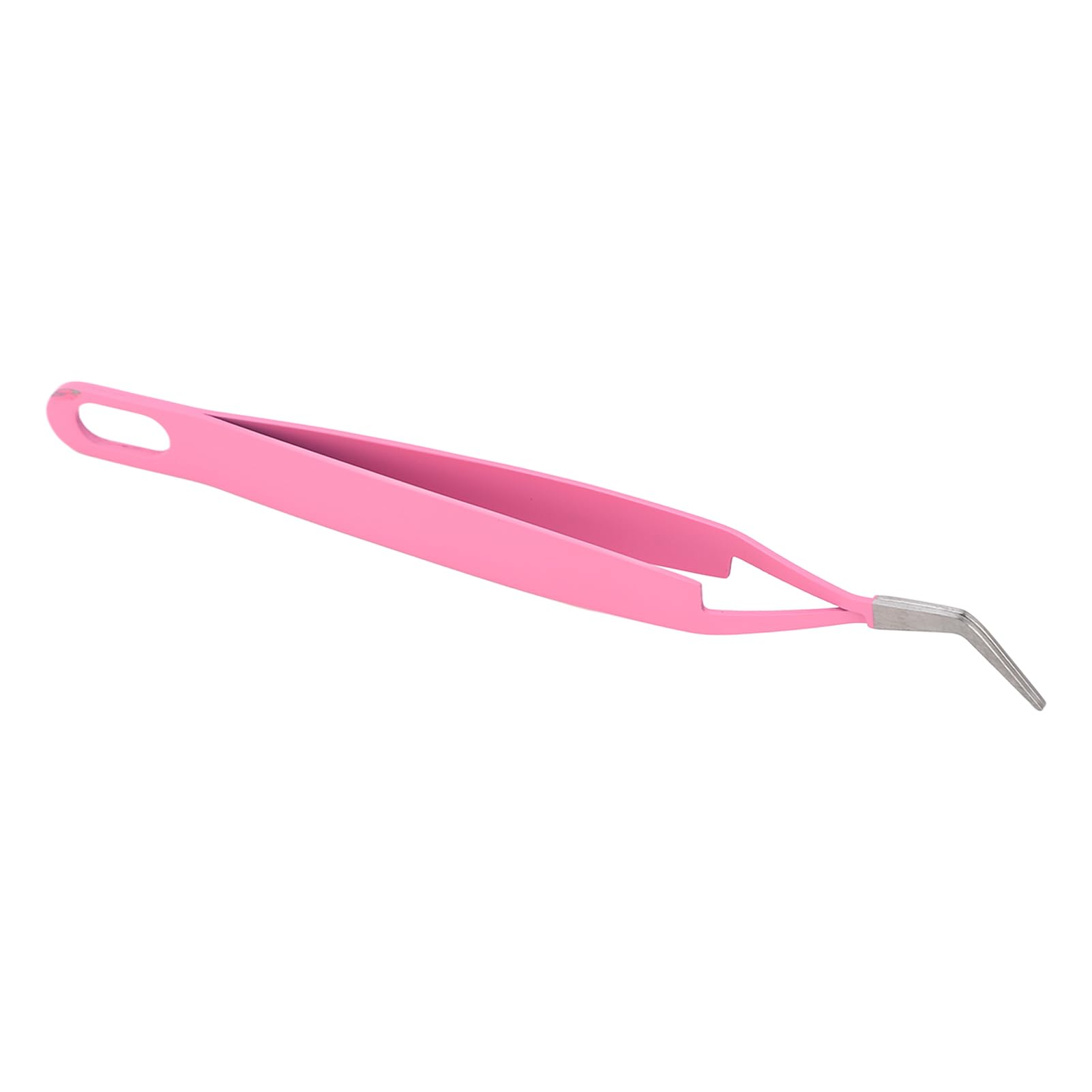 Premium Stainless Steel Lash Tweezer with Curved Tip - Flexible Eyelash Applicator Tool for Comfortable Grip & Easy Use - Perfect for Beginners, Makeup Artists, Women & Girls - Ideal for Salon, Home Makeup & Professional Lash Extensions