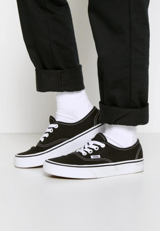 Vans Authentic Black & White Sneakers for Men & Women - Casual Skate Shoes for Streetwear & Everyday Comfort