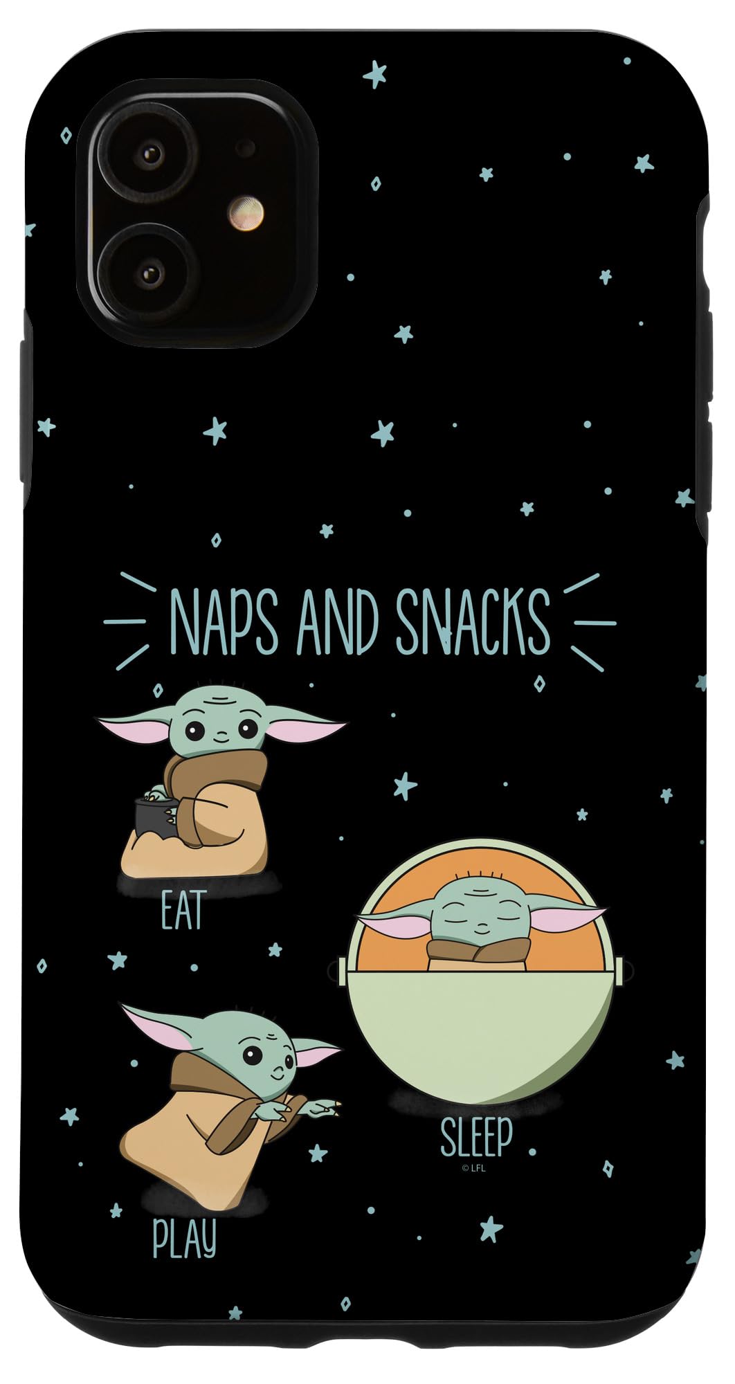iPhone 11 Case - Star Wars The Mandalorian The Child Design - Protective Phone Cover for Snacks & Naps Scene - Perfect for Fans & Everyday Use