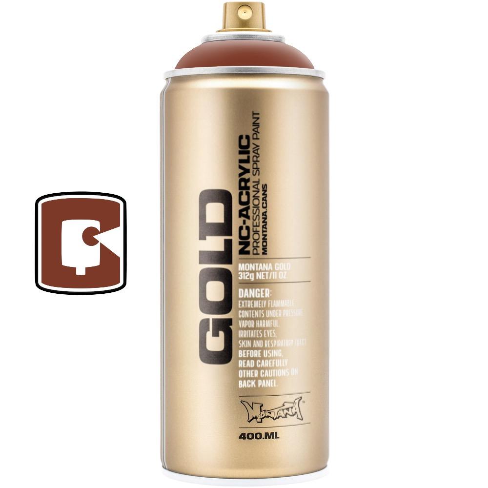 Montana Gold 400ML Orange Brown Spray Paint - Premium Graffiti & Art Supplies for Walls, Canvas, DIY Projects