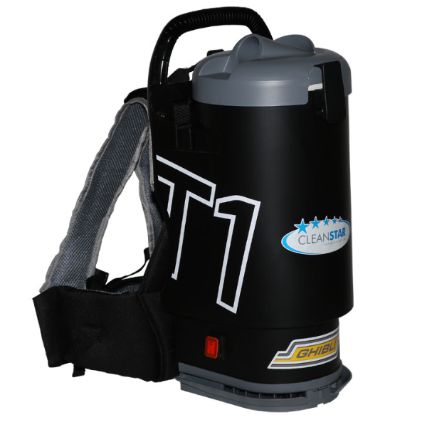 Ghibli T1 Backpack V3 Commercial Vacuum Cleaner - Lightweight Cordless Vacuum for Office, Hotel & Home Cleaning - Perfect for Hard Floors & Carpets