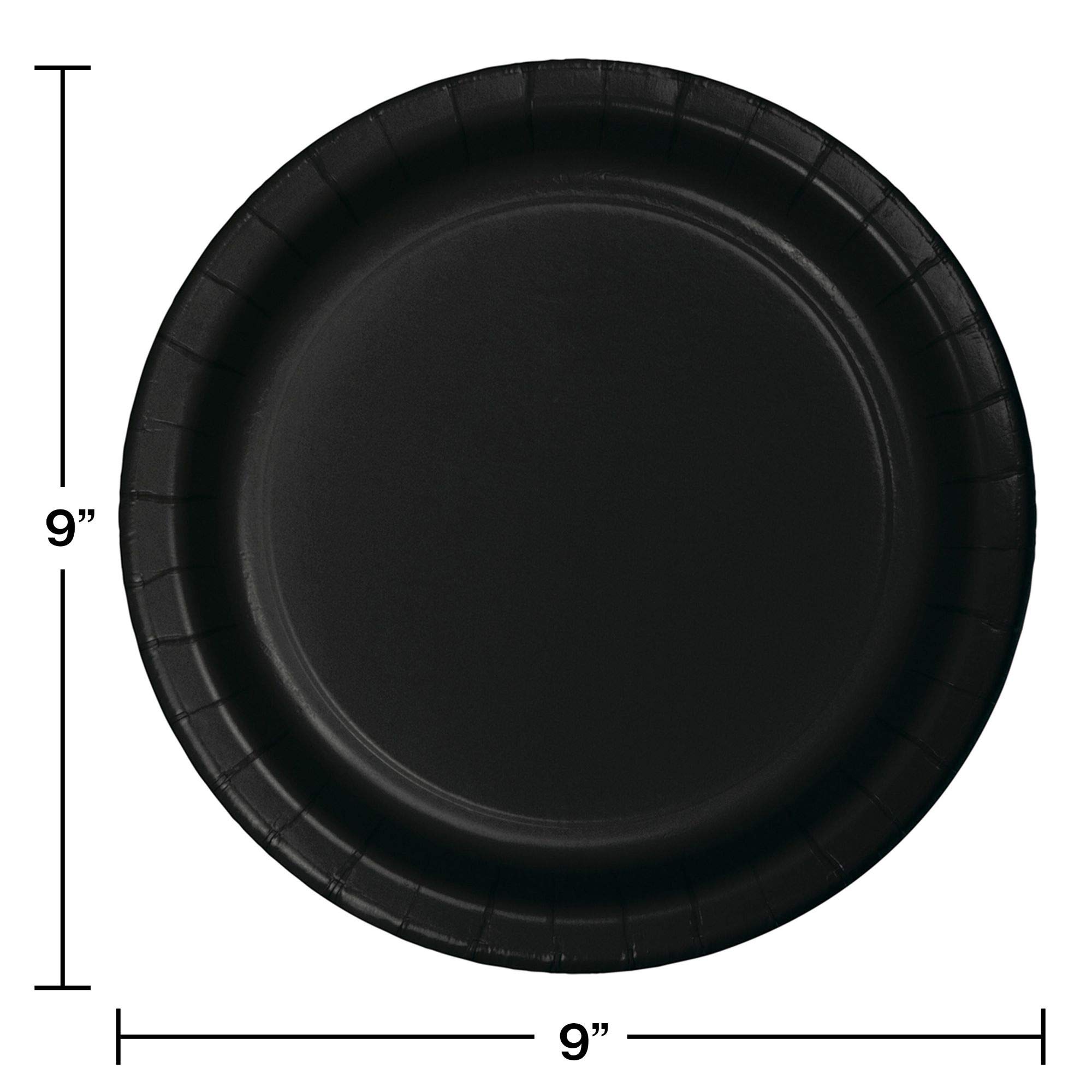 900 Black Velvet Disposable Paper Plates 9 Inch - Heavy Duty Party Dinner Plates for Weddings, Banquets, Catering & Events - Club Pack (100 Count)