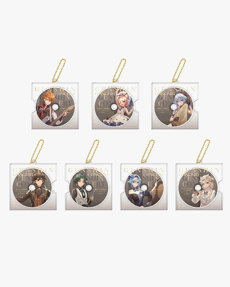 Genshin Impact© Melodies of an Endless Journey CD Style Keychain - Anime Game Collectible Accessory for Backpacks, Keys & Cosplay