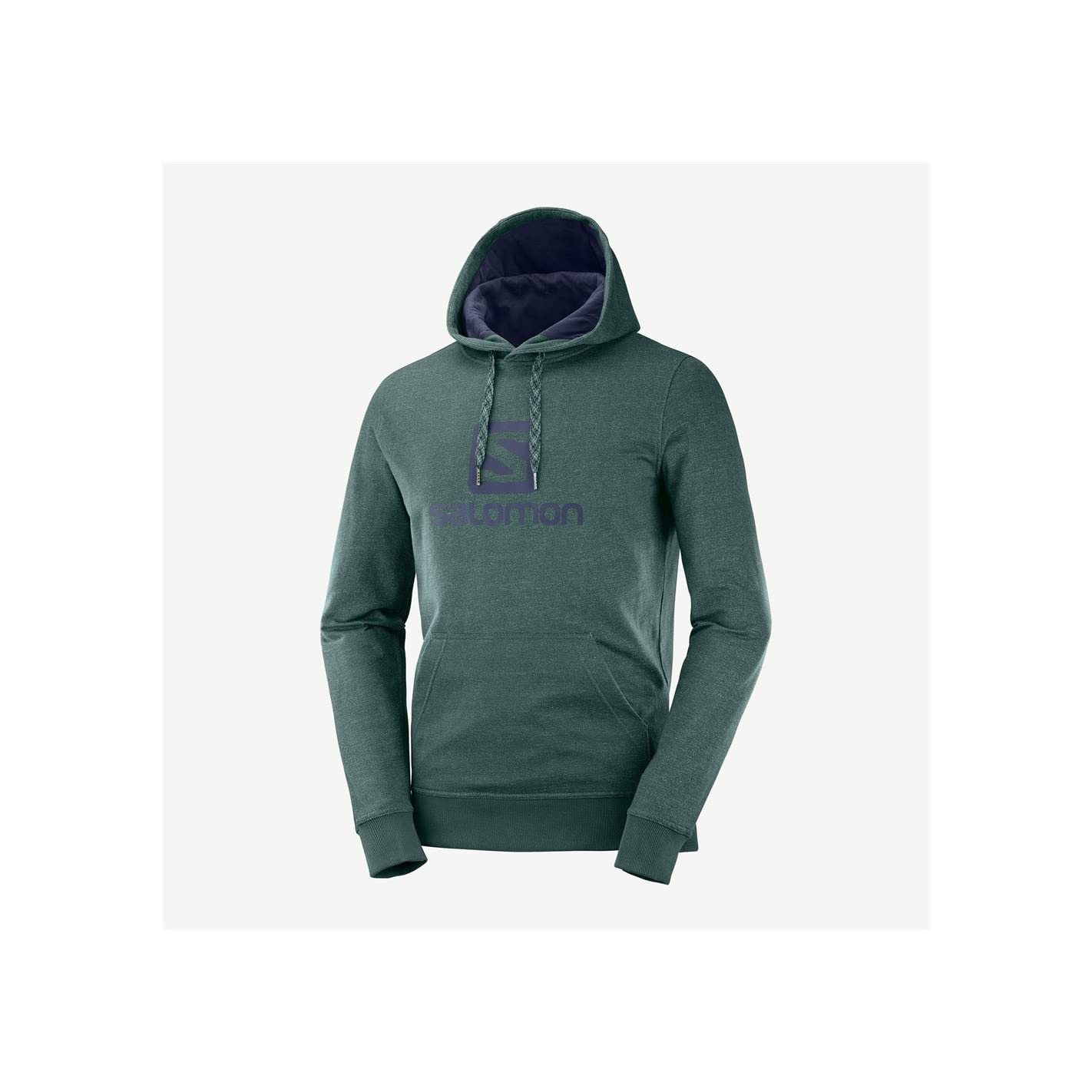 Salomon Men's Logo Hoodie - Lightweight Fleece Pullover for Running, Hiking & Outdoor Activities