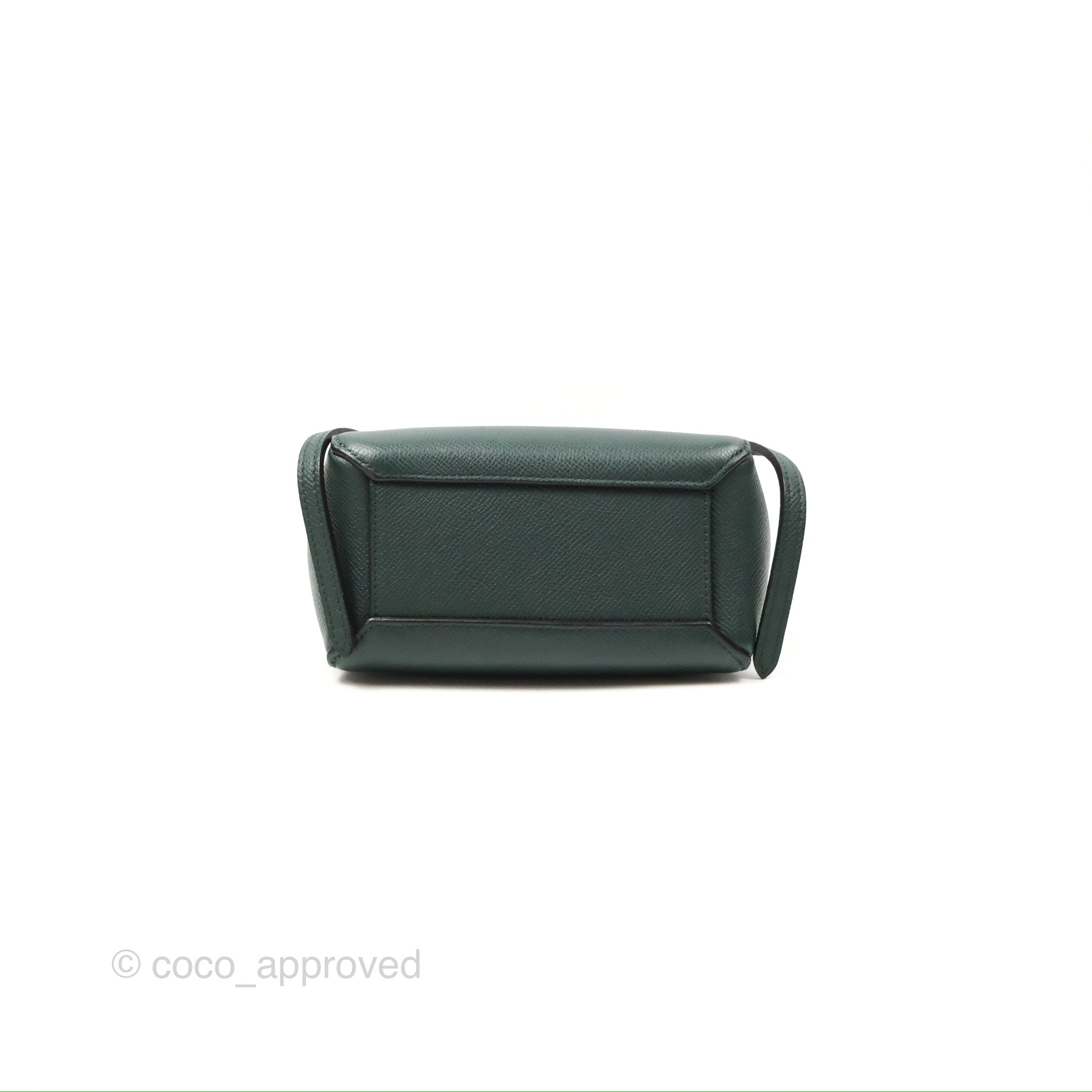 Celine Pico Belt Bag in Amazone Green Grained Calfskin with Gold Hardware - Perfect for Everyday Use, Travel & Fashion Accessories