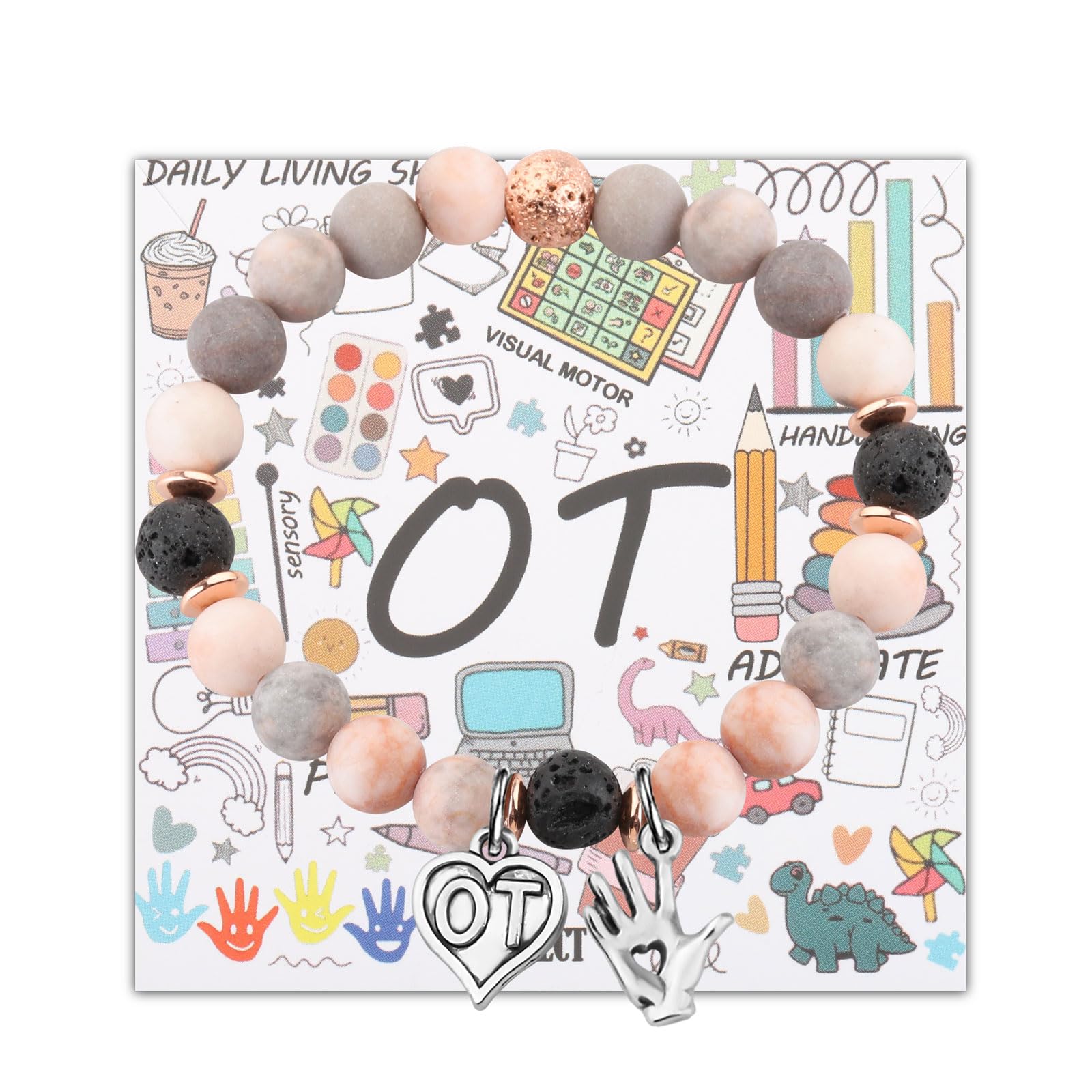 CHOORO Occupational Therapy Bracelet - Thoughtful OT Graduation Gift for Therapists & Students - Perfect for Medical Professionals & Healthcare Workers - Ideal for Celebrations, Appreciation & Daily Wear